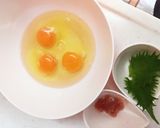 ♪だし巻き卵〜大葉と明太子入り〜♪作り方1写真