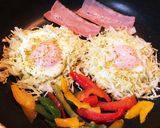 キャベツの巣ごもり 朝ごはん作り方4写真