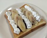 チョコバナナ生クリーム❤トースト作り方3写真