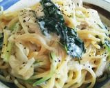 ささみ肉と水菜のクリームパスタ作り方9写真