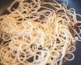 豆苗スパペペロンチーノ作り方2写真