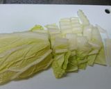 白菜とスパムの中華風卵とじ丼作り方1写真