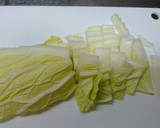 白菜とスパムの中華風卵とじ丼作り方1写真