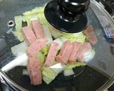 白菜とスパムの中華風卵とじ丼作り方3写真