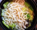 簡単！キャベツときのこのバター醤油うどん作り方4写真