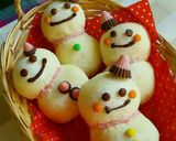 白パンで♡雪だるま作り方5写真