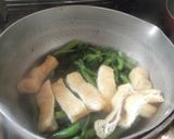 菜ばなと油揚げの煮物作り方2写真