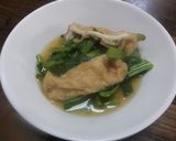 菜ばなと油揚げの煮物作り方5写真