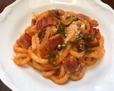 うどんdeナポリタン作り方7写真