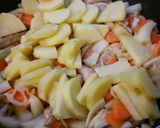 豚ネック入り野菜炒め、カレー味。作り方5写真