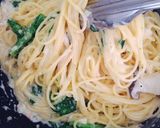 春だ！サーモンと菜の花のクリームパスタ作り方13写真