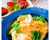 春だ！サーモンと菜の花のクリームパスタ作り方14写真