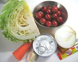 キャベツとミニトマトのスープ作り方1写真
