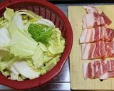 簡単♪豚肉と白菜のトロトロ♡豆乳スープ作り方1写真