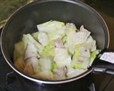 簡単♪豚肉と白菜のトロトロ♡豆乳スープ作り方3写真