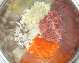 油揚げの袋煮♪油揚げ巾着ひき肉煮る♪節約作り方4写真