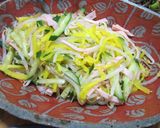 味付け不要♪タクワンとモヤシのサラダ作り方6写真
