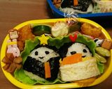 おひなさまのお弁当作り方1写真