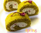 桜&抹茶の米粉チーズロールケーキ作り方24写真