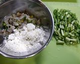 アジとニラ(茎)のかき揚げ作り方1写真
