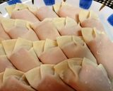 鍋★身体ポカポカ！餅ベーコン餃子の生姜鍋作り方4写真