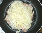 簡単お好み焼♪上下を豚肉でキャベツを挟む作り方5写真