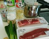 圧力鍋で煮豚チャーシュー 材料全て1:1作り方1写真