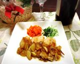 豚.鶏で素敵ステーキ♡大蒜丸ごとソース作り方5写真