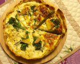 自慢のポテト生地キッシュ☆春野菜と桜エビ作り方7写真