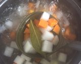 濃厚チーズのバジルレモンスープ作り方2写真