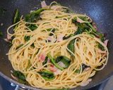 ほうれん草とベーコンの美味ペペロンチーノ作り方9写真