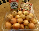簡単ペコロスとウインナーのトマトソース煮作り方1写真