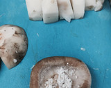 レンコンのハサミ揚げと椎茸の肉詰め作り方1写真