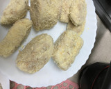 レンコンのハサミ揚げと椎茸の肉詰め作り方6写真