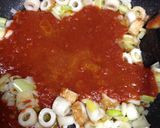 時短で簡単！ネギとちくわのイカスミパスタ作り方3写真