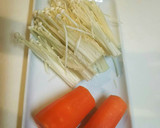 ニンジンとえのきのごま塩あえ作り方1写真