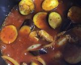 鶏肉と茄子のトマトパスタ〜カプレーゼ添え作り方4写真