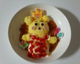 2歳の誕生日 くまさんカレー♪作り方4写真