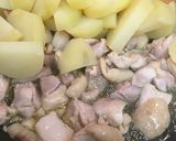 ジャガイモと鶏肉の明太子炒め作り方4写真