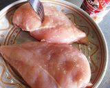 超簡単♡胸肉でレンチン蒸し鶏作り方1写真