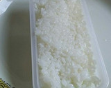 レンジ保存容器で玉子焼きお寿司（風）作り方1写真
