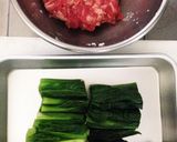 小松菜と牛肉の炒め物作り方1写真