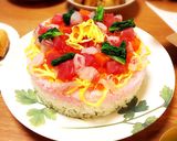 ひな祭り♡ひし餅風ちらし寿司ケーキ作り方9写真