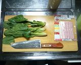 ほうれん草とベーコンの簡単パスタ作り方1写真