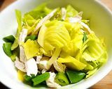 春きゃべつとスナップえんどうの温野菜作り方4写真