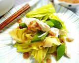 春きゃべつとスナップえんどうの温野菜作り方6写真