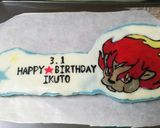 メラメライオン♡誕生日ケーキ作り方17写真