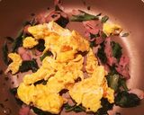 ほうれん草とベーコンのたまご炒め作り方4写真