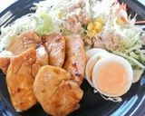 サラダチキンでヘルシー焼肉プレート作り方5写真