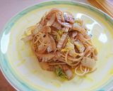 白菜と玉ねぎのアンチョビパスタ作り方7写真